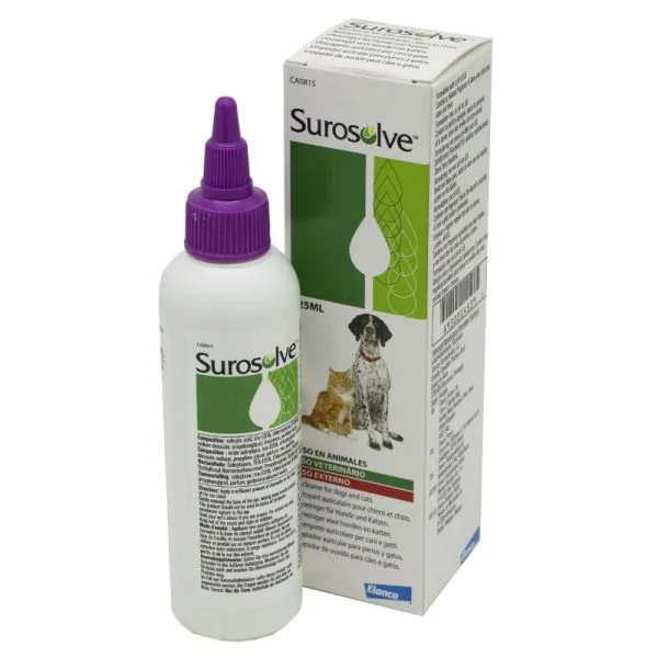 SUROSOLVE 125ml - Nettoyant Auriculaire pour Chiens et Chats