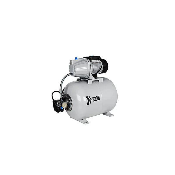 Surpresseur Mac Allister 1100 W débit 4600 l/h avec réservoir 50 litres