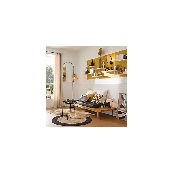 Suspension 1 lampe aspect fibres naturelles Ø38cm E27 42W GoodHome Brolga