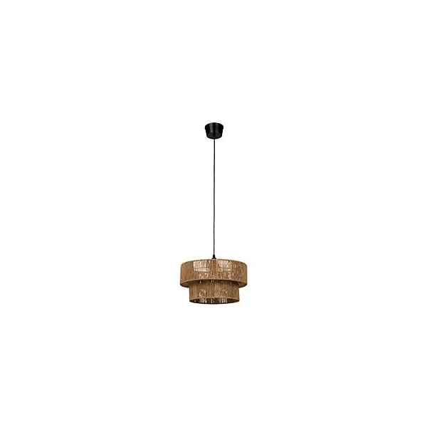 Suspension 1 lampe aspect fibres naturelles Ø38cm E27 42W GoodHome Brolga