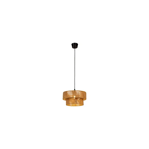 Suspension 1 lampe aspect fibres naturelles Ø38cm E27 42W GoodHome Brolga