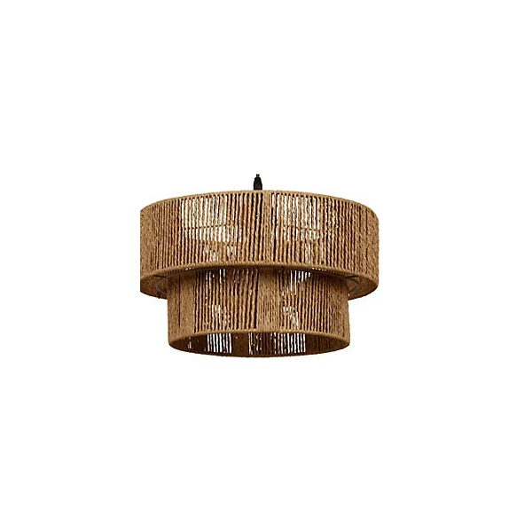 Suspension 1 lampe aspect fibres naturelles Ø38cm E27 42W GoodHome Brolga