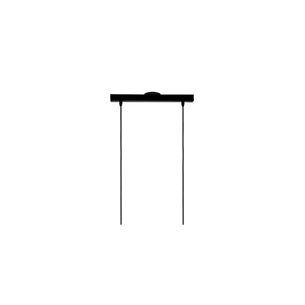 Suspension 3 lampes noir et effet bois E27 28W L.77 x 110 cm GoodHome Hornero