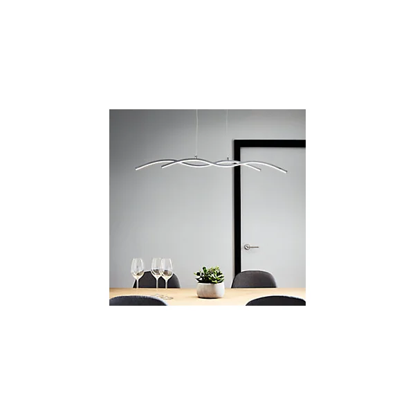 Suspension Alani LED intégrée argent