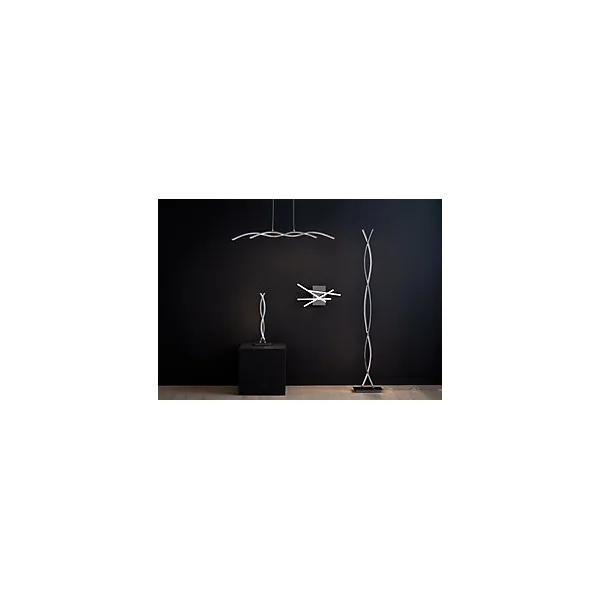 Suspension Alani LED intégrée argent