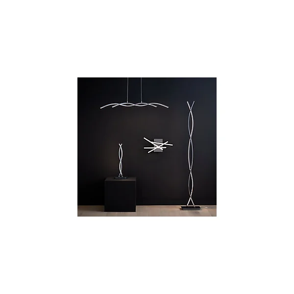 Suspension Alani LED intégrée argent