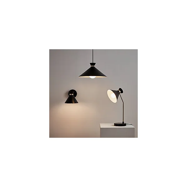 Suspension Apennin 35cm E27 IP20 noir