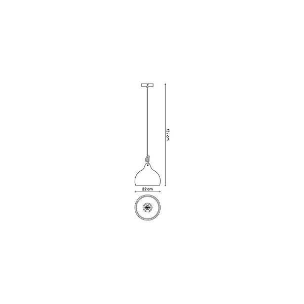 Suspension Aulavik GoodHome E27 blanc