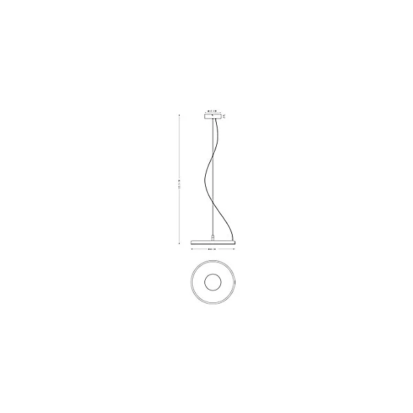 Suspension Azagny 25W IP20 LED intégrée ⌀40cm blanc