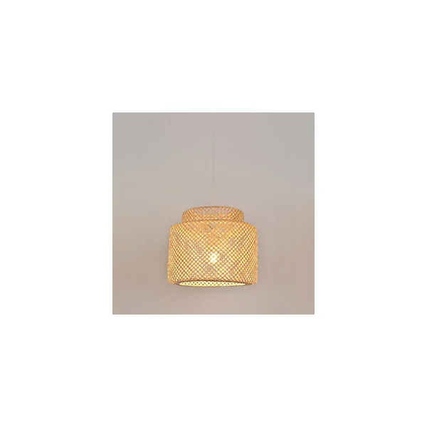 Suspension bambou Makassar Corep E27 IP20 15W coloris naturel ø38 x H.32 cm