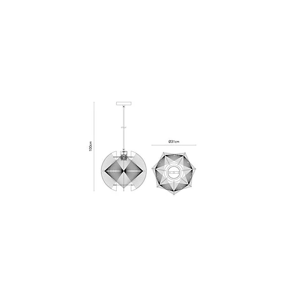 Suspension Bastberg GoodHome E27 argent