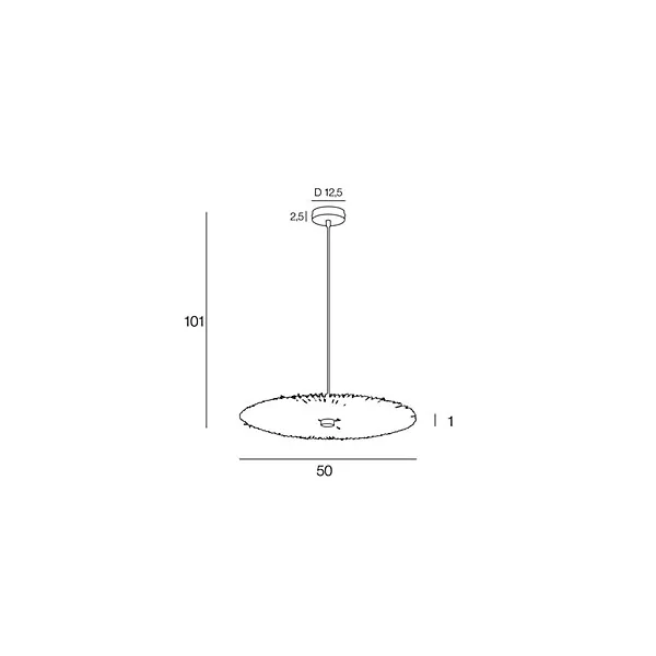 Suspension Bengale E27 60W IP20 ⌀50xH.101cm raphia coloris naturel Corep