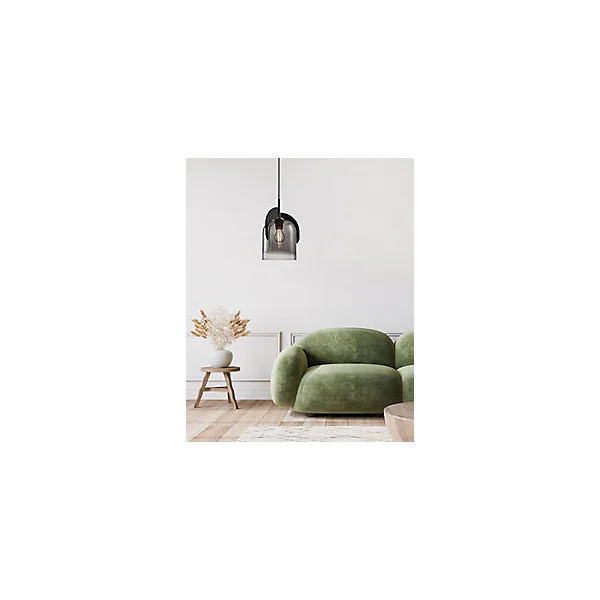 Suspension Boshi réglable E27 IP20 40W Ø19cm Nordlux noir