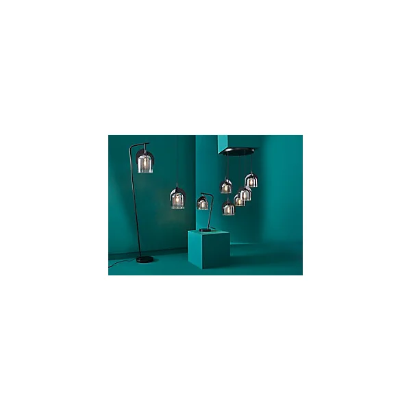 Suspension Boshi réglable E27 IP20 40W Ø19cm Nordlux noir