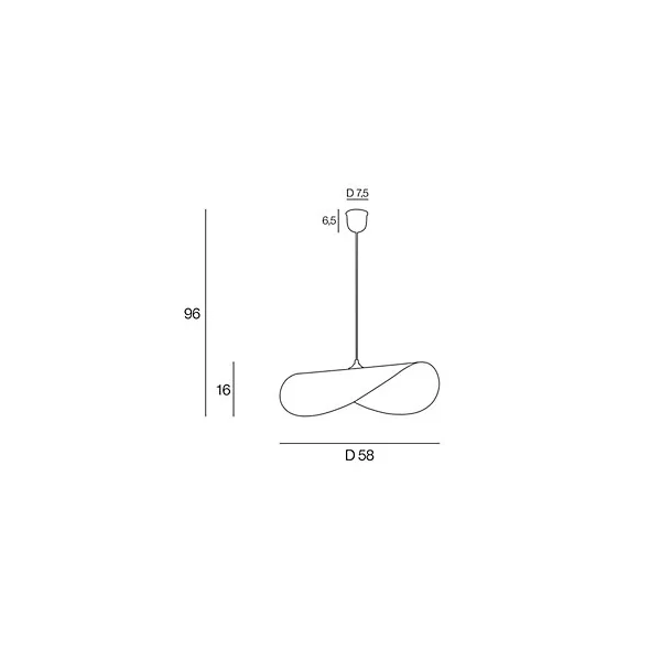 Suspension Capeline côton blanc E27 IP20 15W Ø58 x H.96 cm Corep