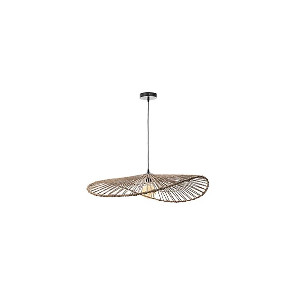 Suspension capeline en jacinthe d'eau Alana coloris beige E27 ⌀78 X H.74 cm Lussiol