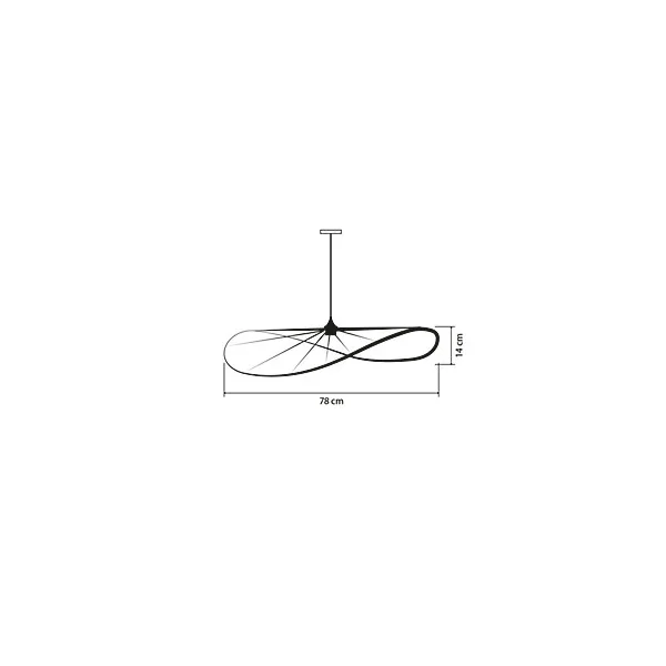 Suspension capeline en jacinthe d'eau Alana coloris beige E27 ⌀78 X H.74 cm Lussiol
