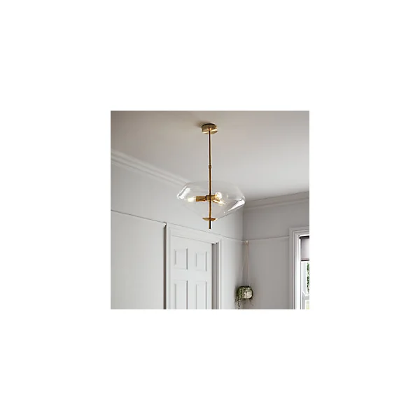 Suspension Capolin 3 ampoules E14 IP20 métal doré
