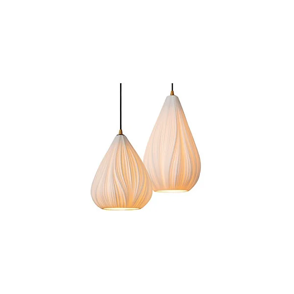 Suspension Cinzia en porcelaine blanc 4 lampes IP20 4 x E27 160W Ø55,5 x 154cm Lucide
