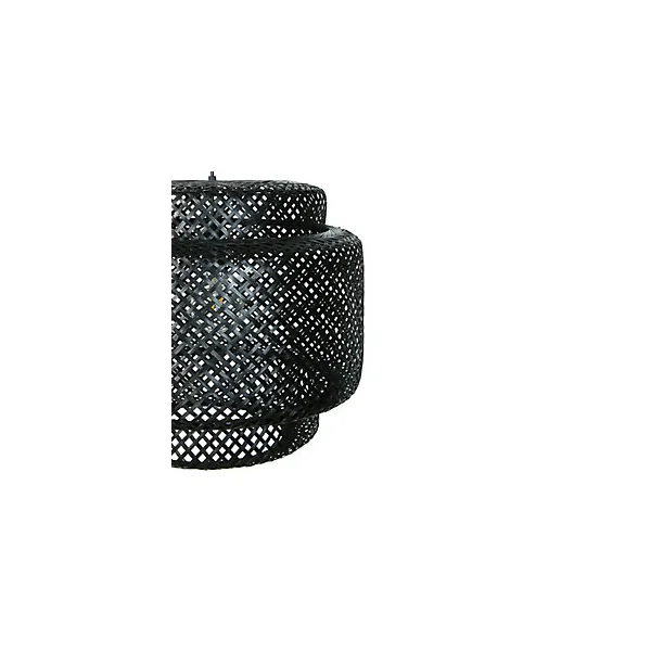 Suspension Clure bambou noir E27 42W IP20 Ø45cm GoodHome