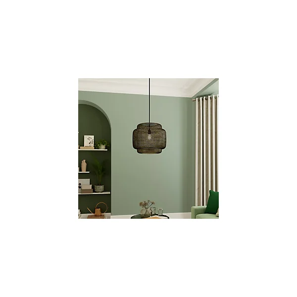 Suspension Clure bambou noir E27 42W IP20 Ø45cm GoodHome