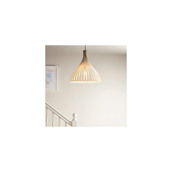 Suspension Crozon GoodHome E27 blanc mat