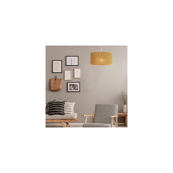 Suspension cylindre Corep lin lave jaune curry Ø 38cm
