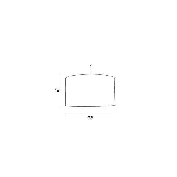 Suspension cylindre E27/100W H19cm Ø38 cm Pyla Corep