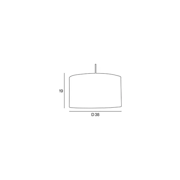 Suspension Cylindre E27 100W IP20 Corep beige sable ⌀.38 x H.102 cm