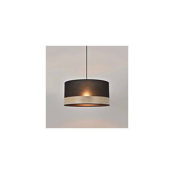 Suspension cylindre Raito E27 Ø38cm 100W IP20 H.19cm Corep noir