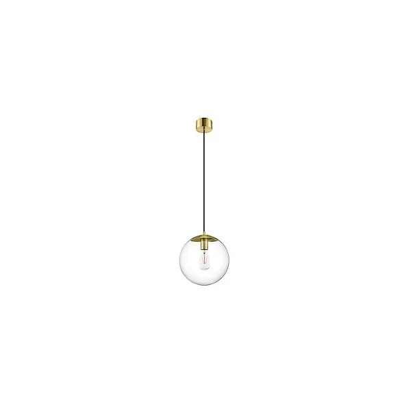 Suspension Dacite GoodHome laiton et transparent E27 IP20