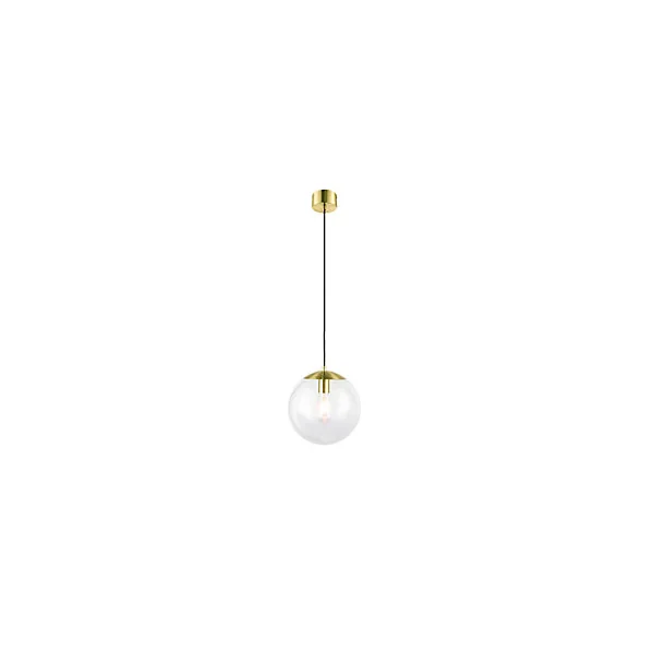 Suspension Dacite GoodHome laiton et transparent E27 IP20