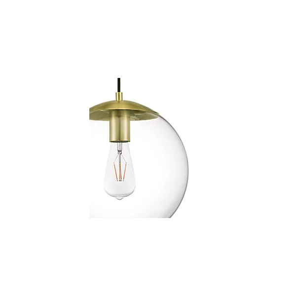 Suspension Dacite GoodHome laiton et transparent E27 IP20