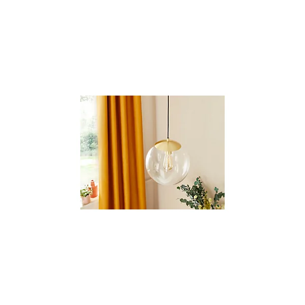 Suspension Dacite GoodHome laiton et transparent E27 IP20