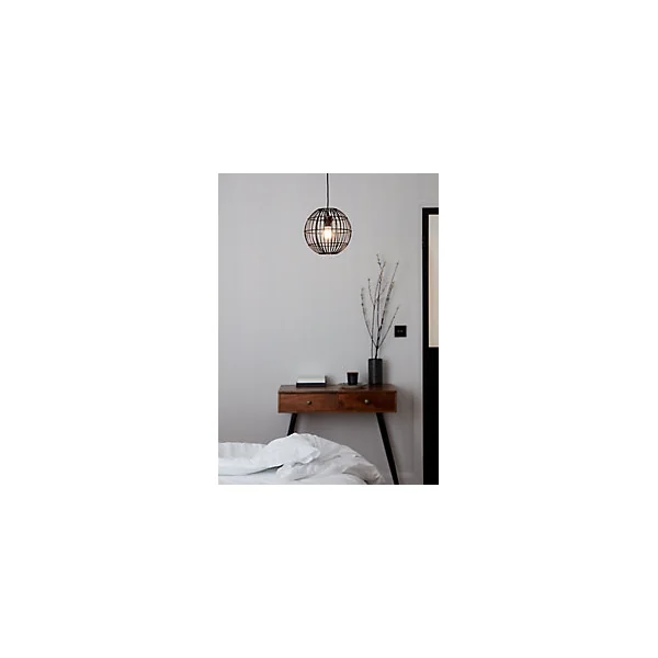 Suspension Dacite GoodHome noir l.28 cm IP20 E27