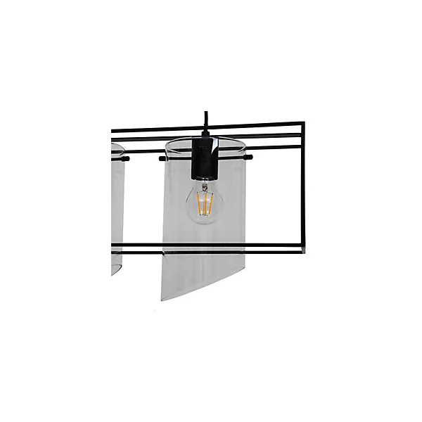 Suspension Daluiz 3 ampoules E27 IP20 noir