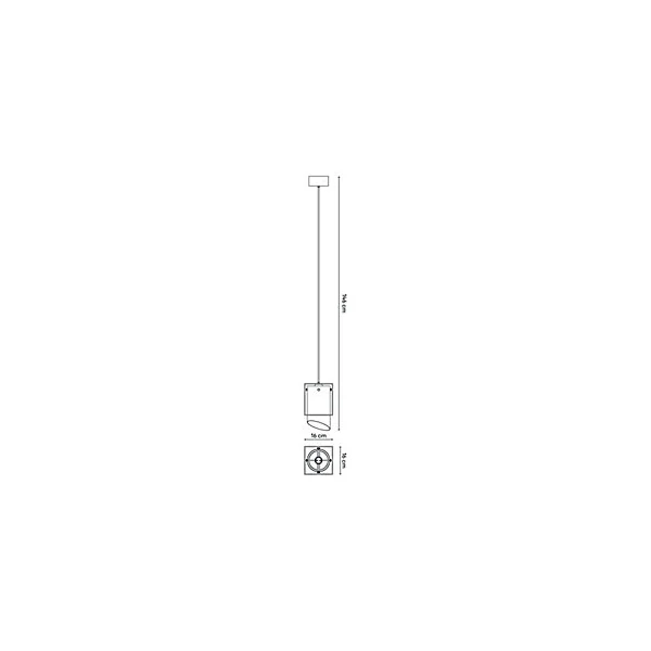 Suspension Daluiz GoodHome E27 noir mat