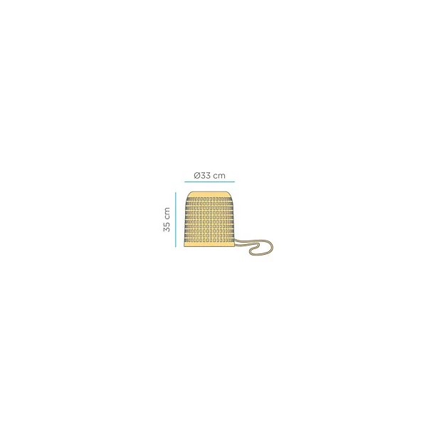 Suspension d'extérieur LED intégrée Positano rotin fibres naturelles ⌀11 cm 900lm IP54 9W Newgarden
