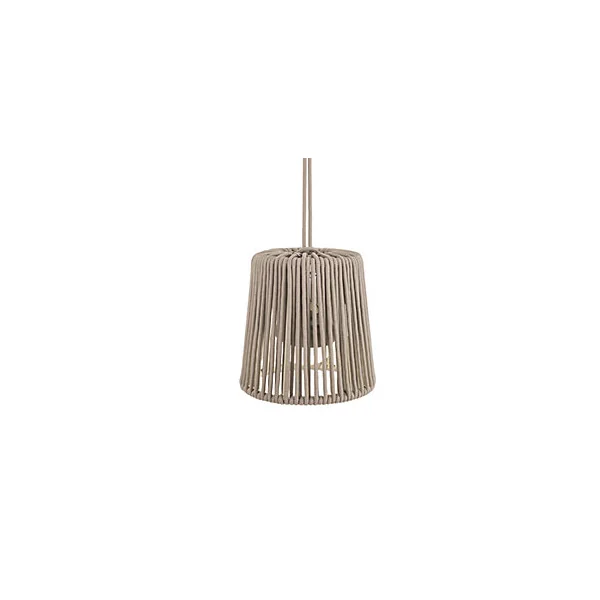 Suspension d'extérieur LED intégrée rechargeable Conta mini beige taupe Ø15cm IP54 E27 900lm 3W Newgarden