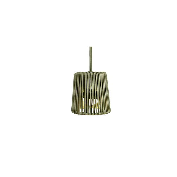 Suspension d'extérieur LED intégrée rechargeable Conta mini vert Ø15cm IP54 E27 900lm 3W Newgarden