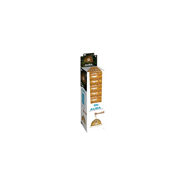 Suspension d'extérieur rechargeable aspect fibres naturelles dimmable Aura câble corde marron IP54 9W Newgarden