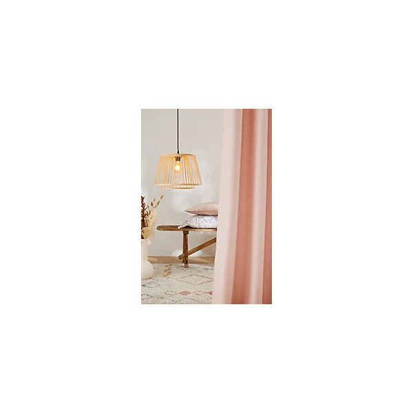 Suspension Doria E27 IP20 40W Ø38xH.110cm bambou Dunalux
