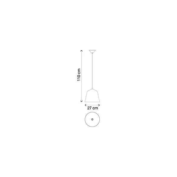 Suspension E27 IP20 plastique blanc L.80cm