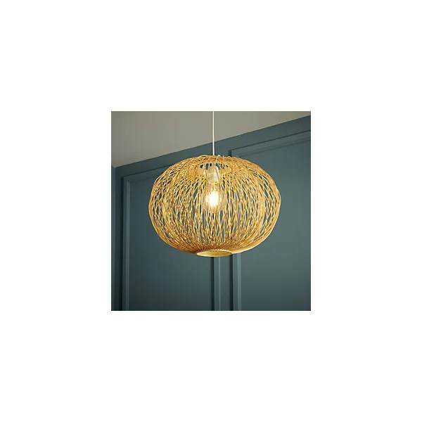 Suspension en bambou Albarella E27 42W Ø45,5 x L.45,5 x H. 135 cm Goodhome
