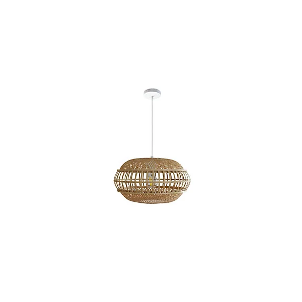 Suspension en bambou E27 60W beige Ø36cm Kailo