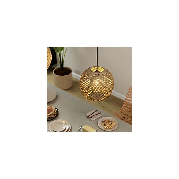 Suspension en bambou Ø35cm GoodHome Verdin