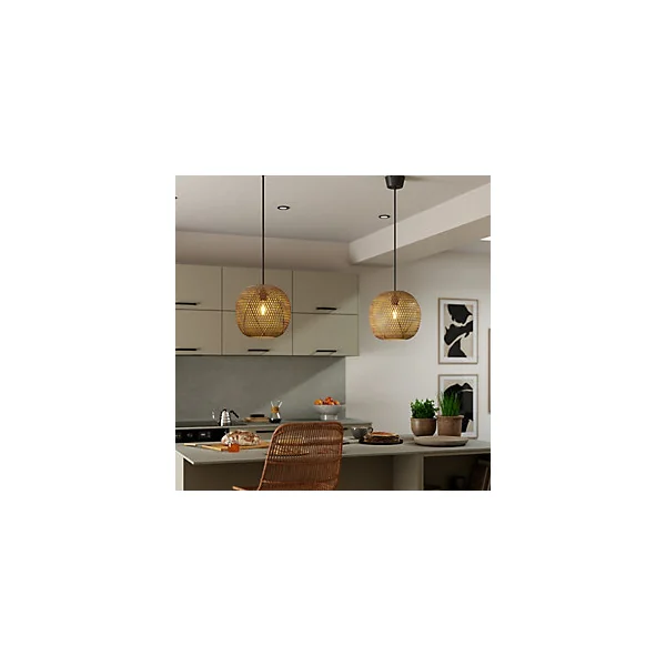 Suspension en bambou Ø35cm GoodHome Verdin