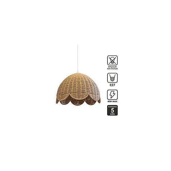 Suspension en corde Ø38 cm E27 40 W Jumell Inana
