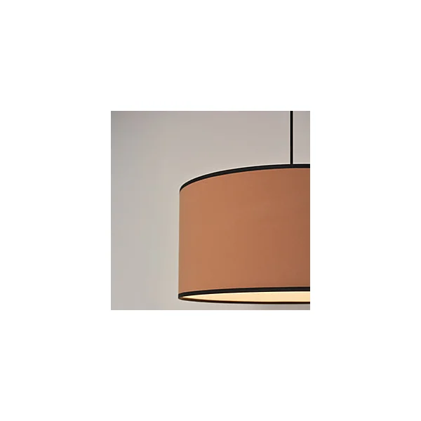Suspension en coton E27 15W mocha Ø38cm Corep