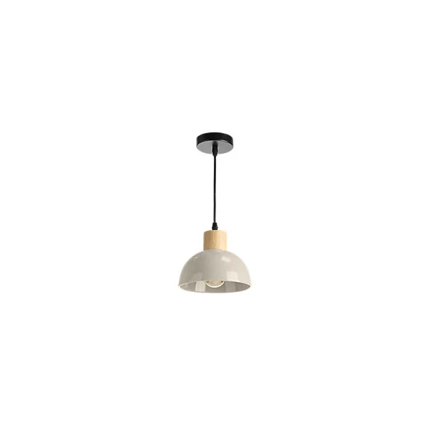 Suspension en céramique E27 40W Ø18,5cm blanc crème Seynave, Nogobo